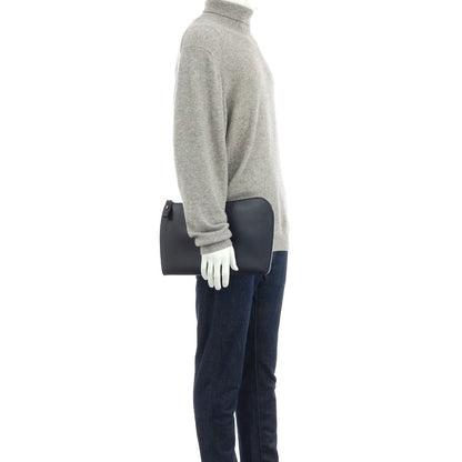 【中古】シャンボール セリエ CHAMBORD SELLIER レザー クラッチバッグ ネイビー【 状態ランクB 】【 メンズ 】