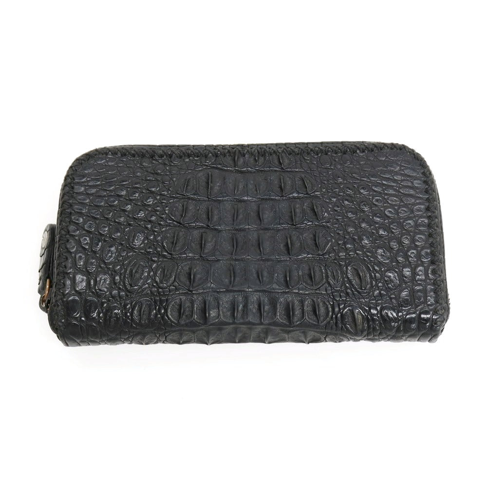【中古】ファニー FUNNY ホーンバック クロコダイル レザー 長財布 ブラック【 状態ランクC 】【 メンズ 】