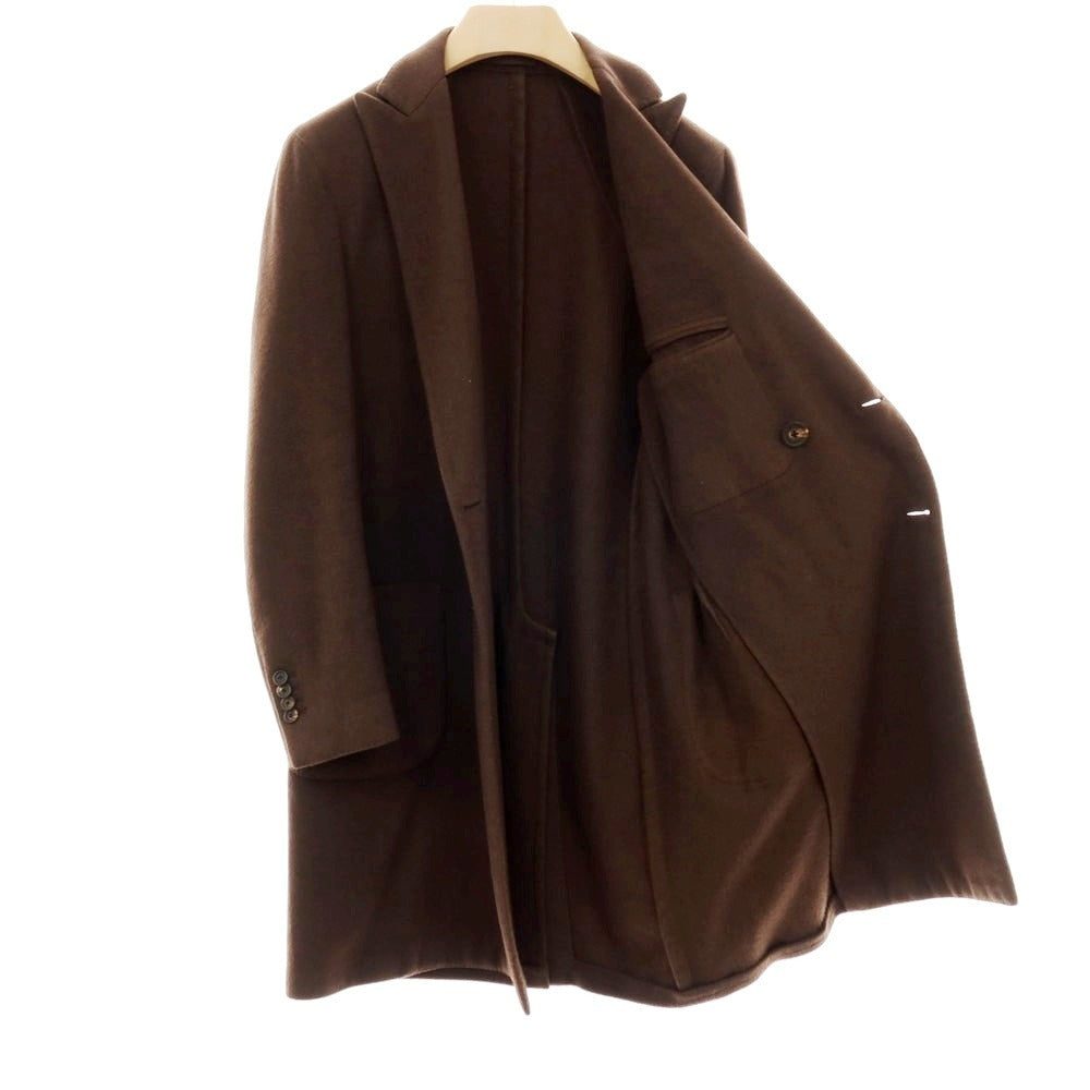【中古】ラルディーニ LARDINI カシミヤ ダブルブレストコート ブラウン【サイズ46】【 状態ランクB 】【 メンズ 】