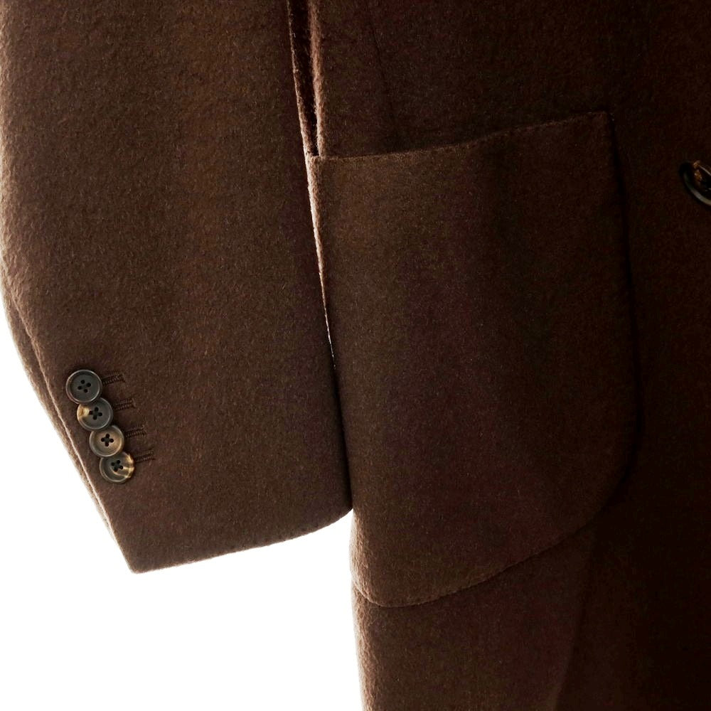 【中古】ラルディーニ LARDINI カシミヤ ダブルブレストコート ブラウン【サイズ46】【 状態ランクB 】【 メンズ 】