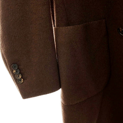 【中古】ラルディーニ LARDINI カシミヤ ダブルブレストコート ブラウン【サイズ46】【 状態ランクB 】【 メンズ 】