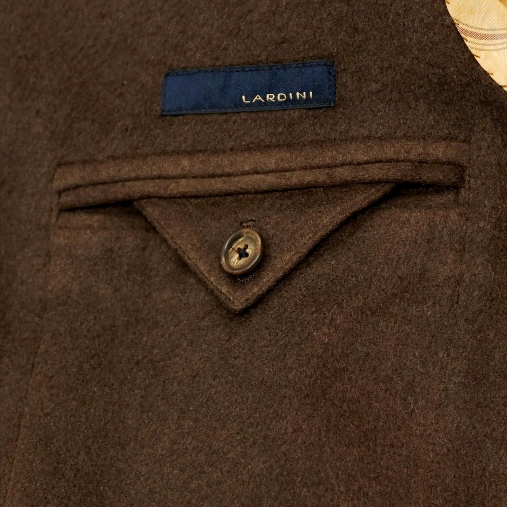 【中古】ラルディーニ LARDINI カシミヤ ダブルブレストコート ブラウン【サイズ46】【 状態ランクB 】【 メンズ 】[APD]