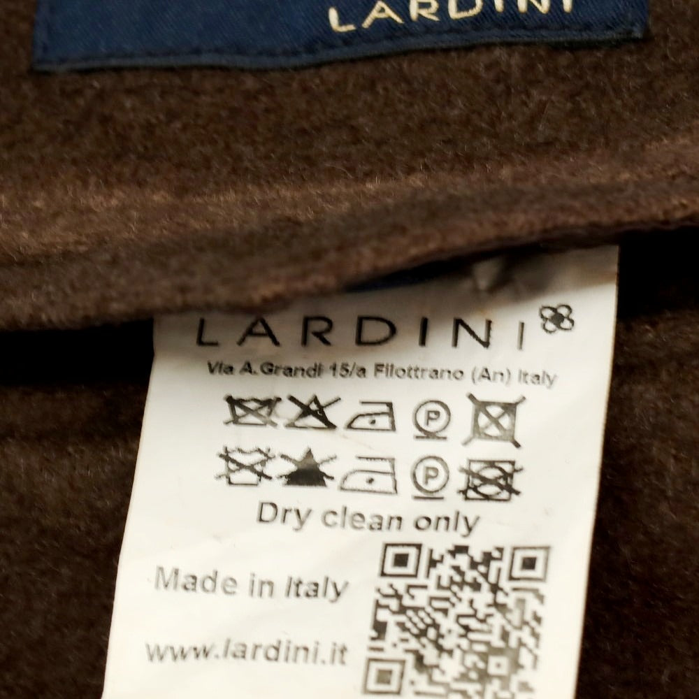 【中古】ラルディーニ LARDINI カシミヤ ダブルブレストコート ブラウン【サイズ46】【 状態ランクB 】【 メンズ 】
