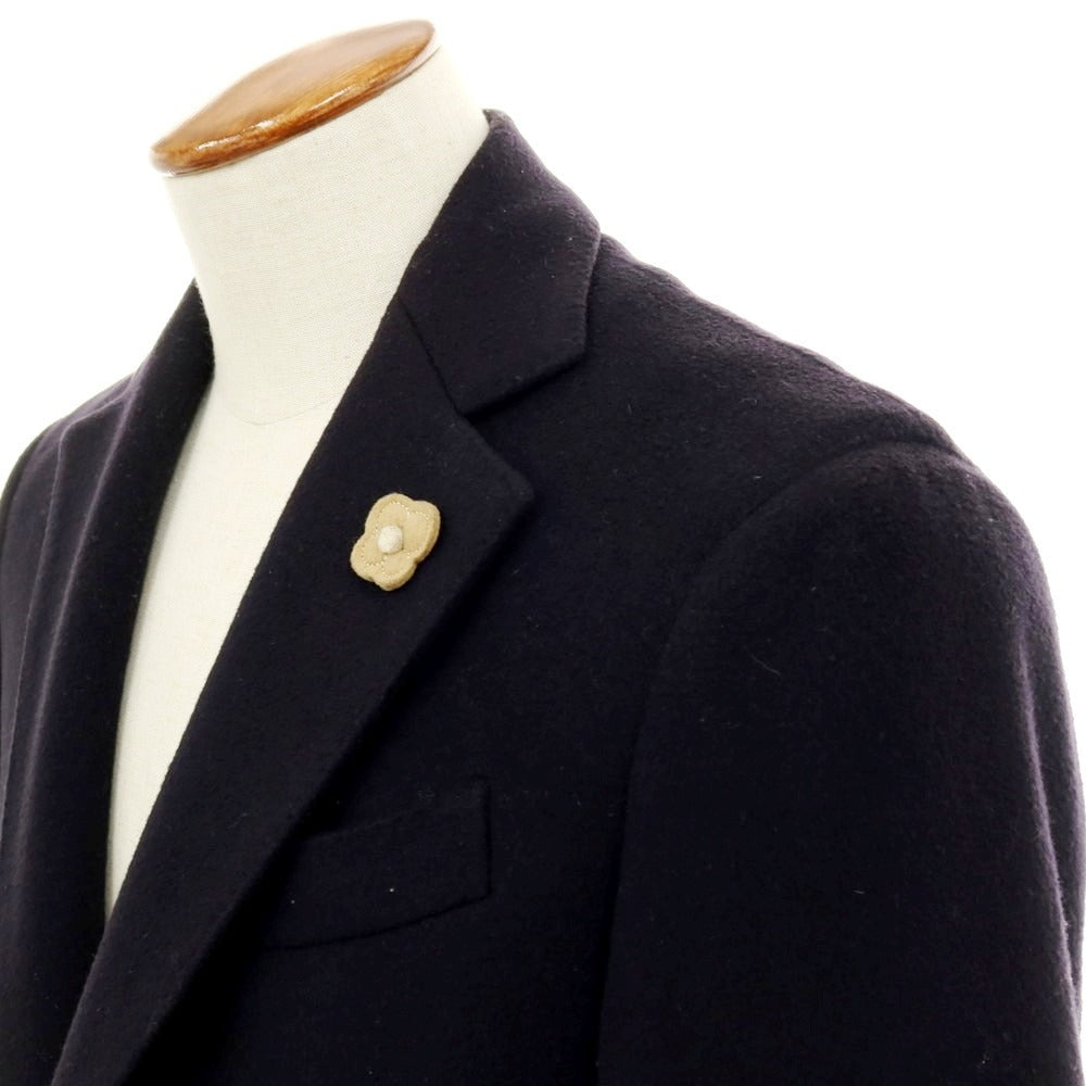 【中古】ラルディーニ LARDINI ウール チェスターフィールドコート ネイビー【 サイズ46 】【 状態ランクB 】【 メンズ 】