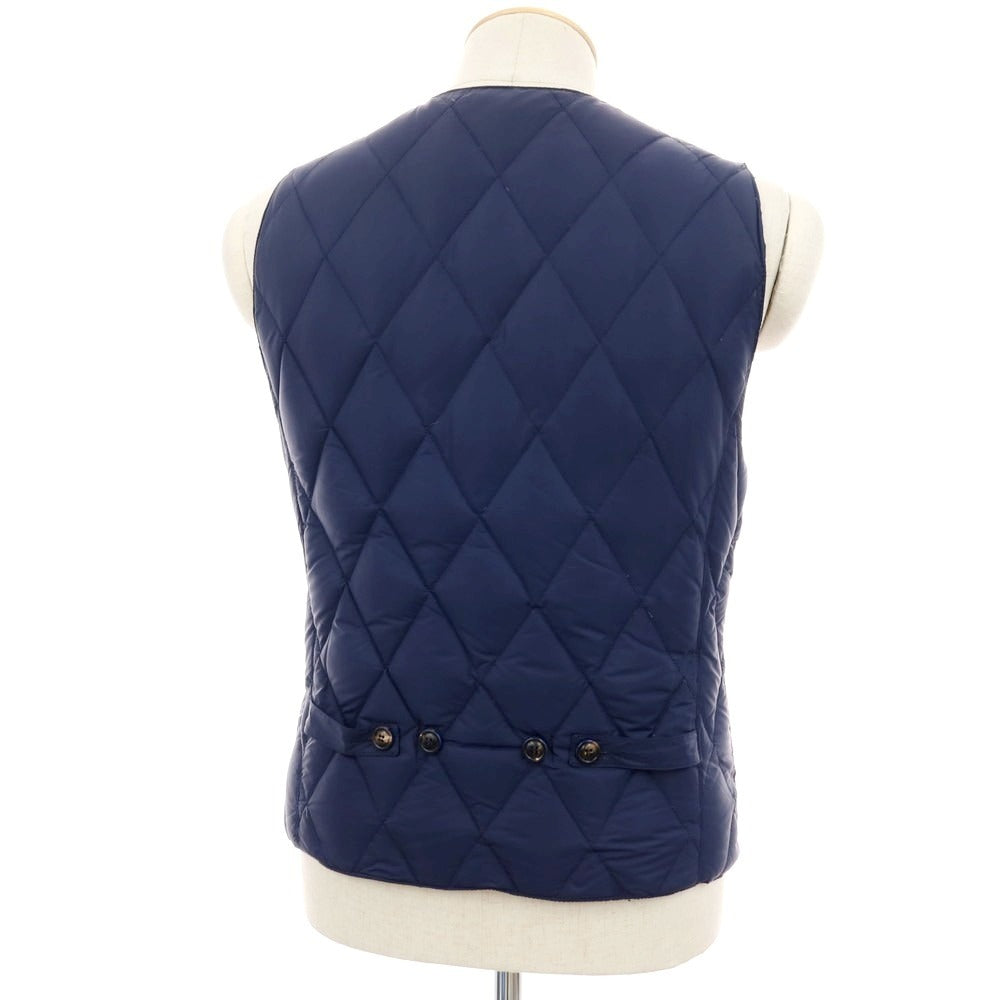 【中古】サマス SAMAS スエード ナイロン ダウンベスト ブラウンxネイビー【サイズ44】【 状態ランクC 】【 メンズ 】