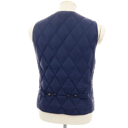 【中古】サマス SAMAS スエード ナイロン ダウンベスト ブラウンxネイビー【サイズ44】【 状態ランクC 】【 メンズ 】