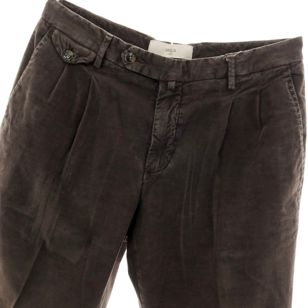【中古】ブリリア1949 BRIGLIA 1949 easy ストレッチ コーデュロイパンツ トープ【サイズ46】【 状態ランクC 】【 メンズ 】