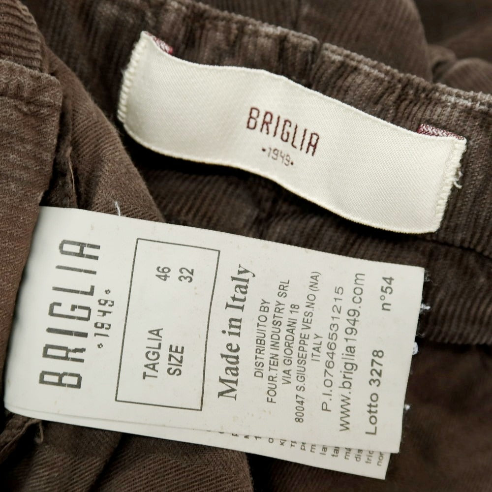 【中古】ブリリア1949 BRIGLIA 1949 easy ストレッチ コーデュロイパンツ トープ【サイズ46】【 状態ランクC 】【 メンズ 】[APD]