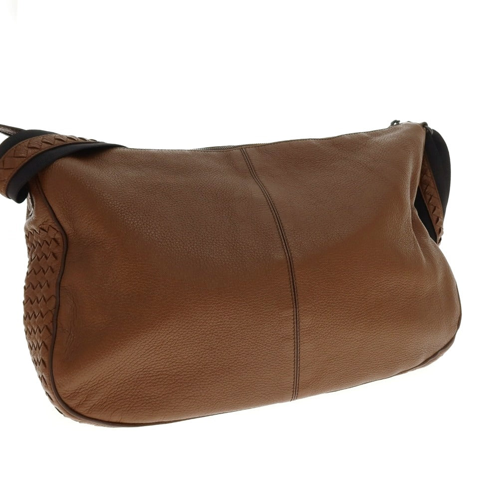 【中古】ボッテガヴェネタ BOTTEGAVENETA ショルダーバッグ ブラウン【 状態ランクC 】【 メンズ 】