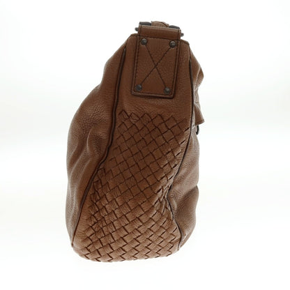 【中古】ボッテガヴェネタ BOTTEGAVENETA ショルダーバッグ ブラウン【 状態ランクC 】【 メンズ 】