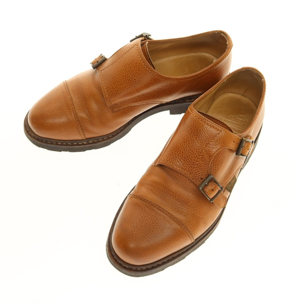 【中古】パラブーツ Paraboot WILLIAM ダブルモンク ドレスシューズ ライトブラウン【サイズ5 1/2】【 状態ランクC 】【 メンズ 】