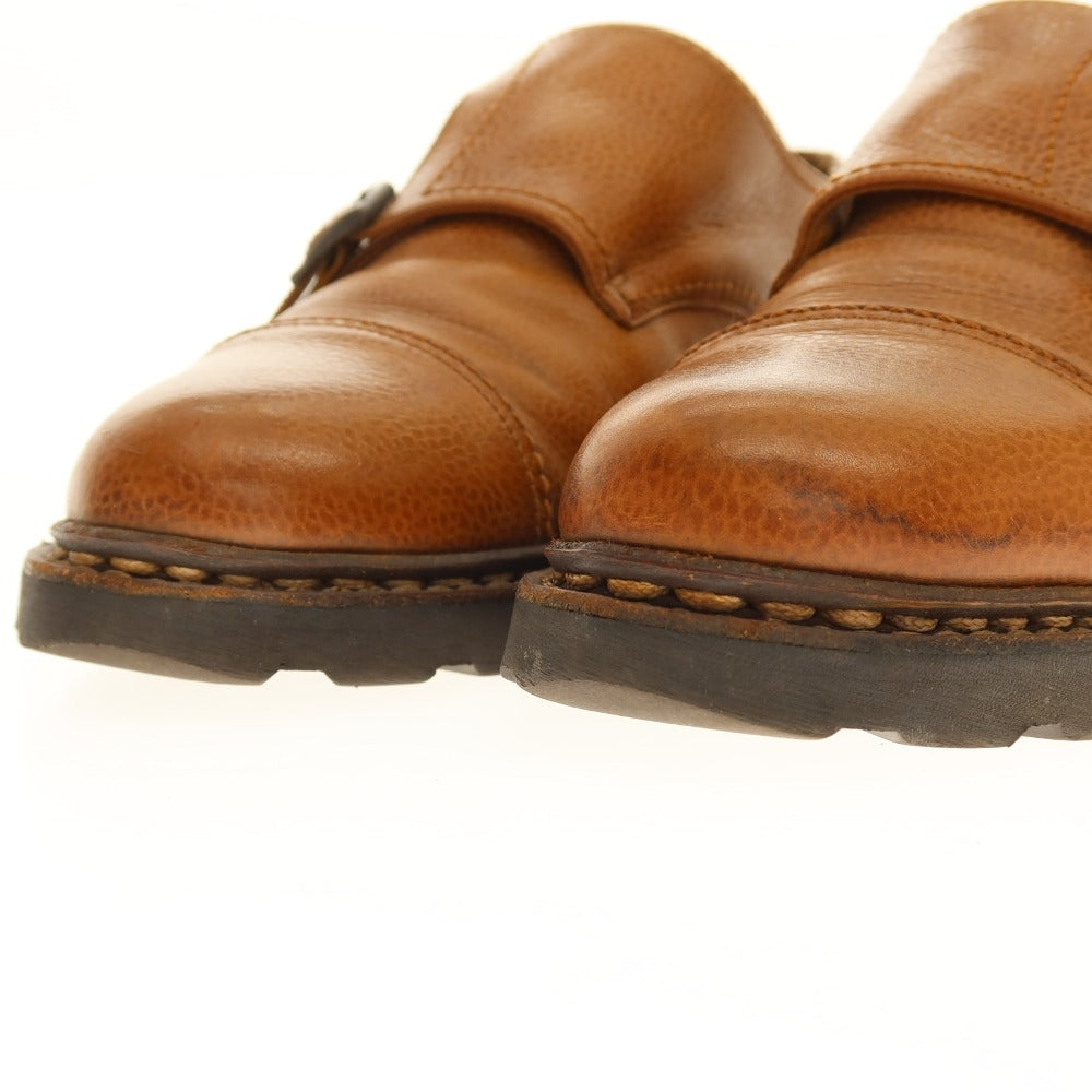 【中古】パラブーツ Paraboot WILLIAM ダブルモンク ドレスシューズ ライトブラウン【サイズ5 1/2】【 状態ランクC 】【 メンズ 】