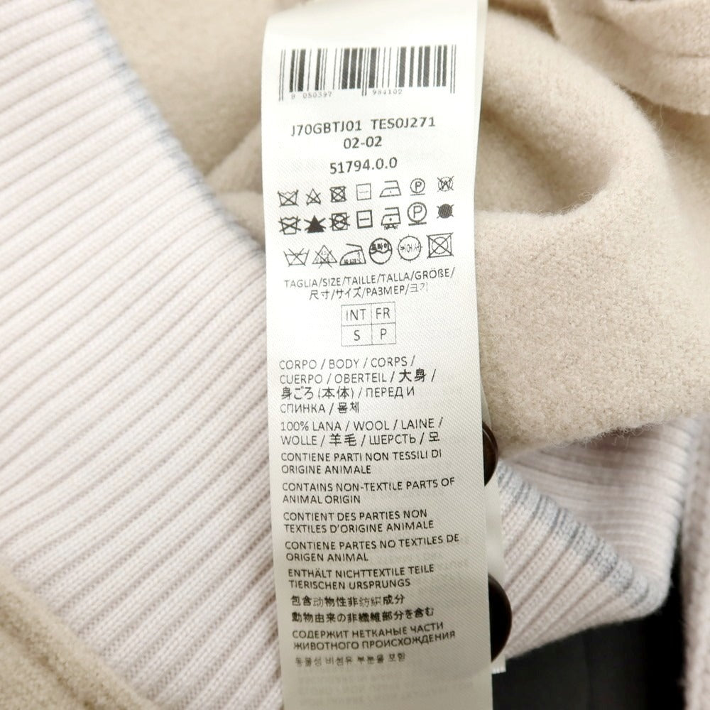 【中古】イレブンティ eleventy ウール ニット切替スイングトップ ベージュxペールピンク【サイズS】【 状態ランクB 】【 メンズ 】