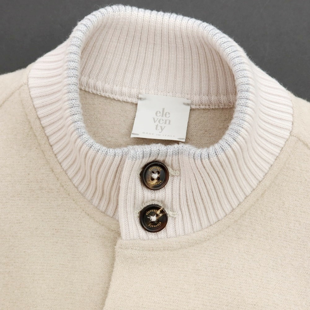 【中古】イレブンティ eleventy ウール ニット切替スイングトップ ベージュxペールピンク【サイズS】【 状態ランクB 】【 メンズ 】