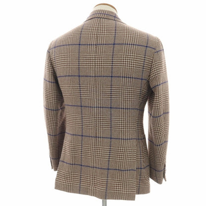 【中古】スティレ ラティーノ STILE LATINO ウールコットン チェック テーラードジャケット ブラウンxネイビー系【サイズ48】【 状態ランクB 】【 メンズ 】