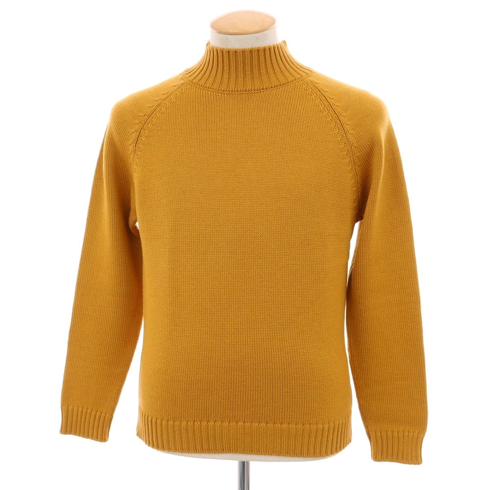 【中古】ザノーネ ZANONE ミドルゲージ ウール モックネック プルオーバーニット マスタード【サイズ46】【 状態ランクB 】【 メンズ 】