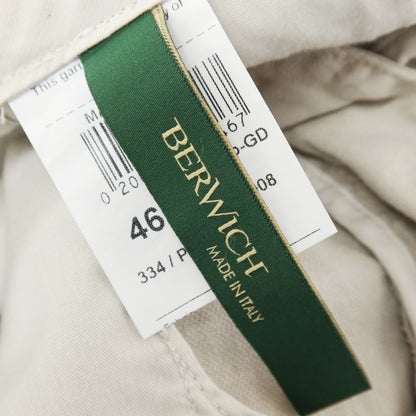 【中古】ベルウィッチ BERWICH ストレッチ リネンコットン カジュアルスラックスパンツ ライトグレージュ【サイズ46】【 状態ランクB 】【 メンズ 】