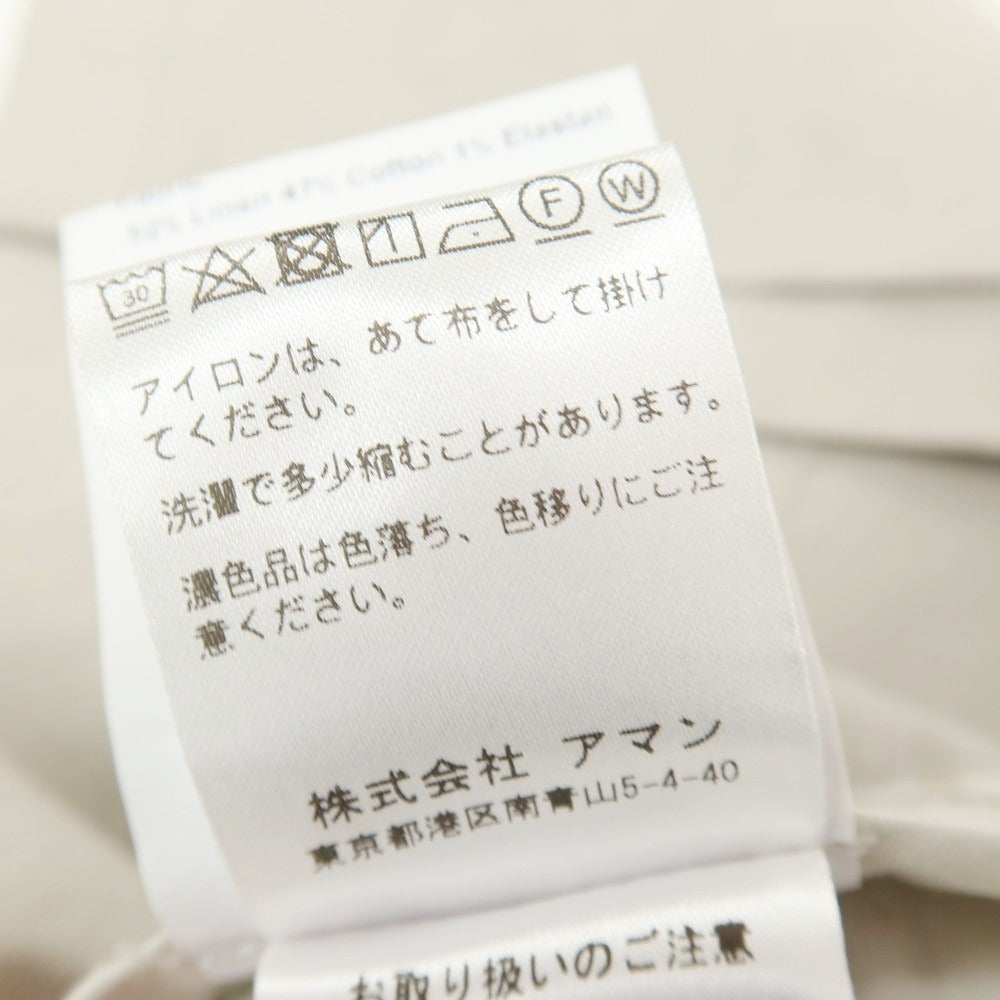 【中古】ベルウィッチ BERWICH ストレッチ リネンコットン カジュアルスラックスパンツ ライトグレージュ【サイズ46】【 状態ランクB 】【 メンズ 】