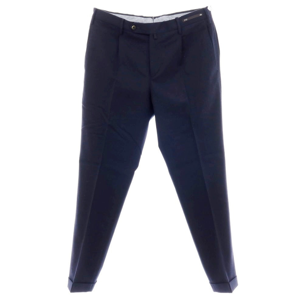 【中古】ピーティーゼロウーノ PT01 ストレッチウール ドレススラックスパンツ ネイビー【サイズ48】【 状態ランクC 】【 メンズ 】