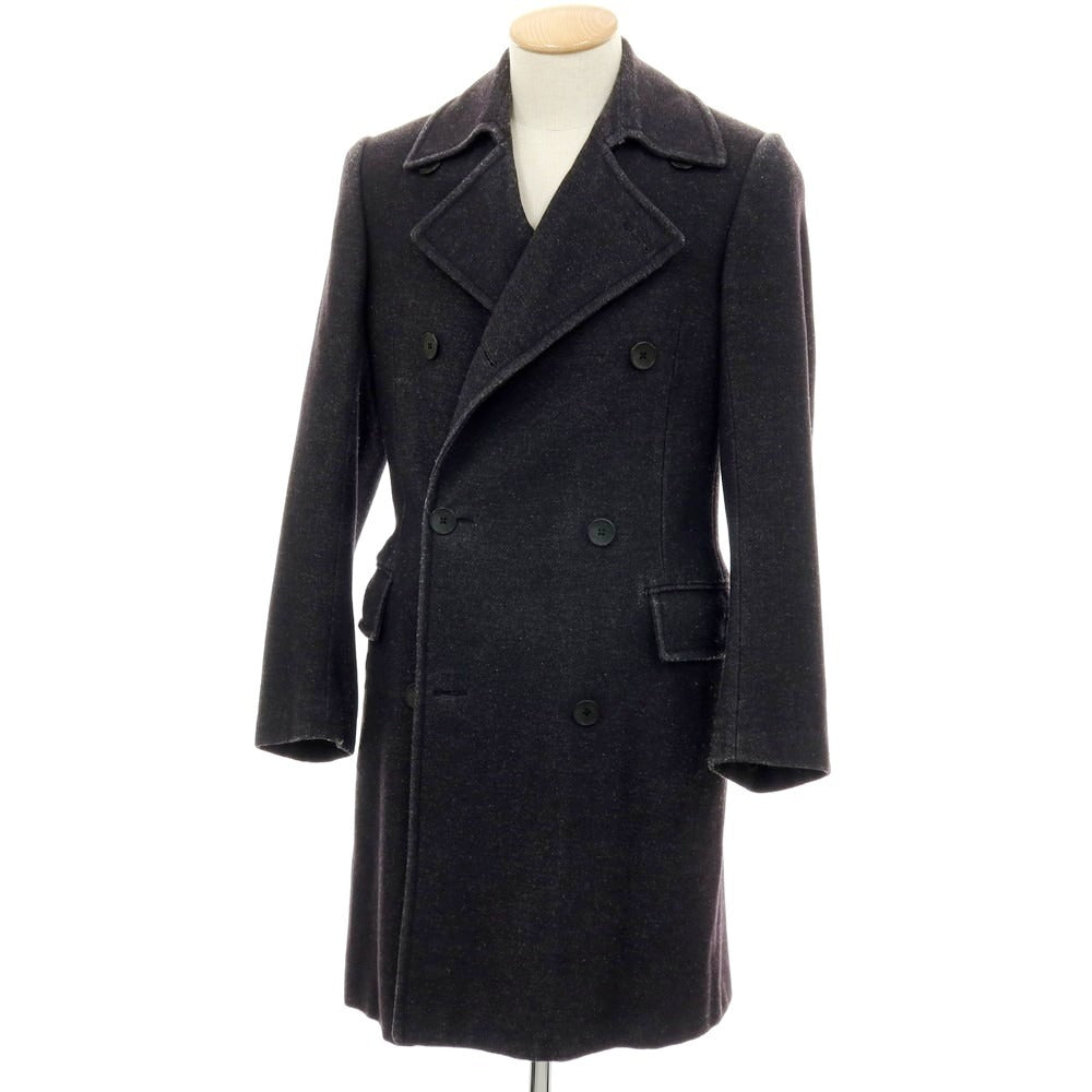 【中古】ベルベスト Belvest ウールポリエステル ダブルブレストコート チャコール【サイズ42】【 状態ランクC 】【 メンズ 】