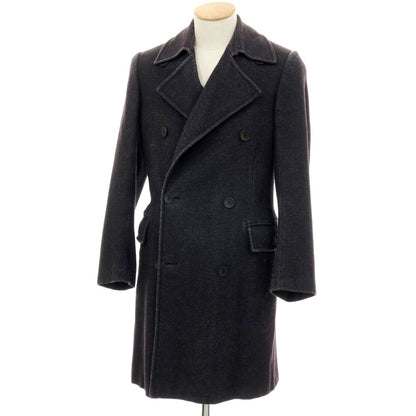 【中古】ベルベスト Belvest ウールポリエステル ダブルブレストコート チャコール【サイズ42】【 状態ランクC 】【 メンズ 】