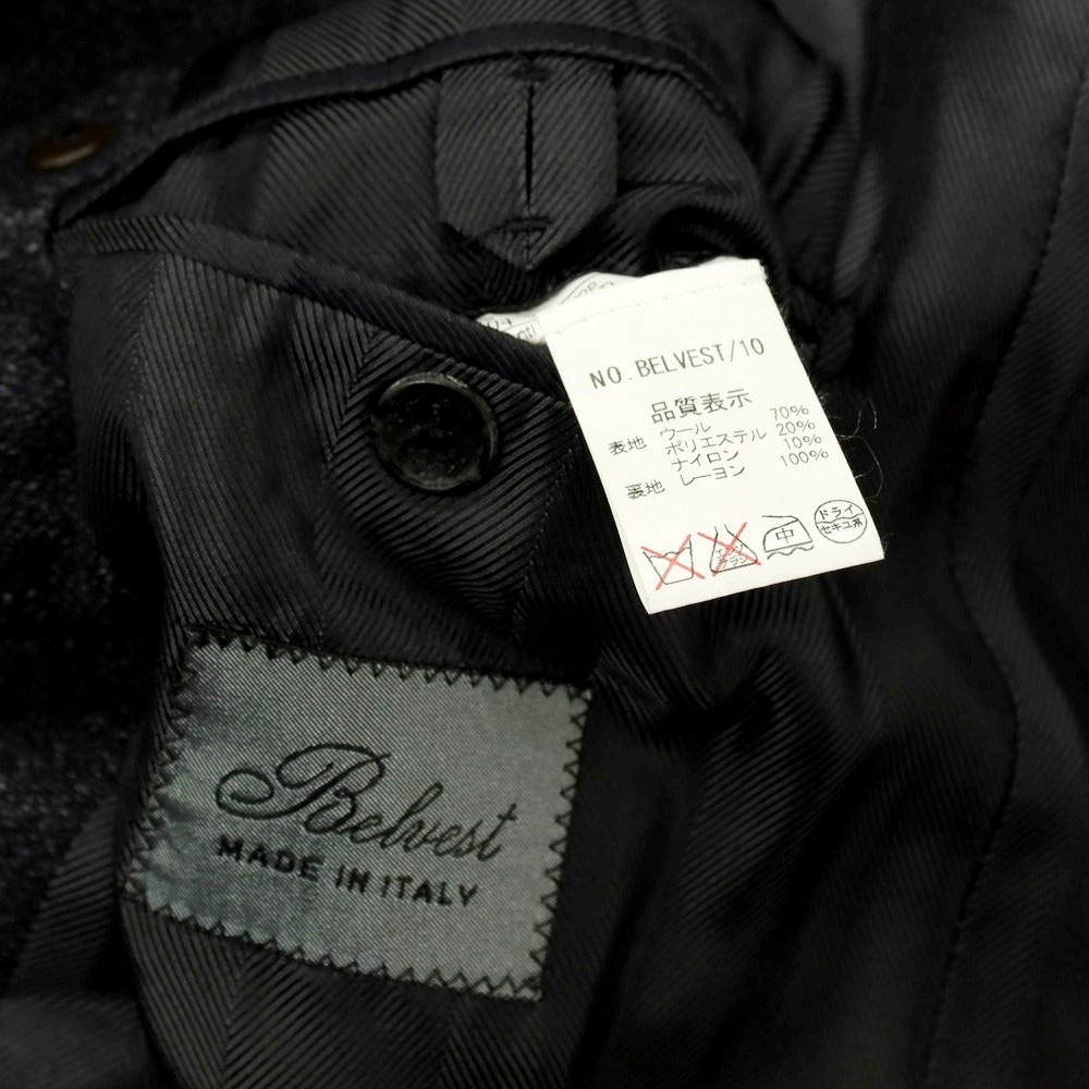 【中古】ベルベスト Belvest ウールポリエステル ダブルブレストコート チャコール【サイズ42】【 状態ランクC 】【 メンズ 】