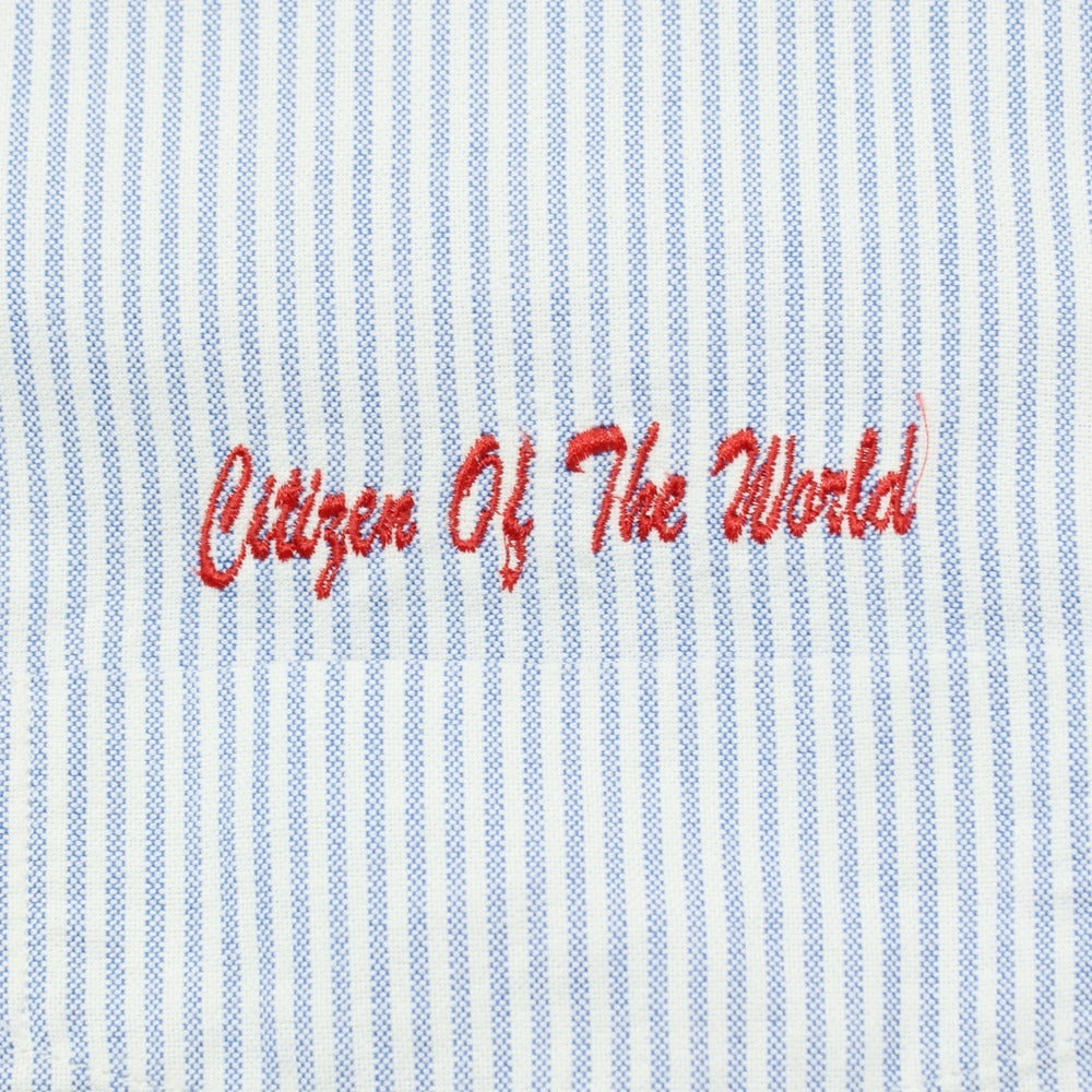 【中古】ピーティートリノ PT TORINO オックスフォード ストライプ ボタンダウンシャツ ライトブルーxホワイト【サイズ39】【 状態ランクB 】【 メンズ+A16 】