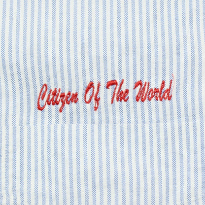 【中古】ピーティートリノ PT TORINO オックスフォード ストライプ ボタンダウンシャツ ライトブルーxホワイト【サイズ39】【 状態ランクB 】【 メンズ+A16 】