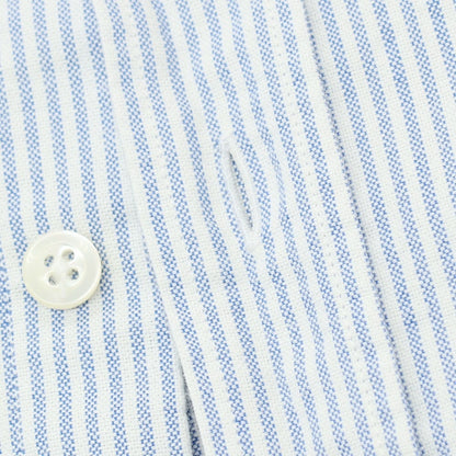 【中古】ピーティートリノ PT TORINO オックスフォード ストライプ ボタンダウンシャツ ライトブルーxホワイト【サイズ39】【 状態ランクB 】【 メンズ+A16 】