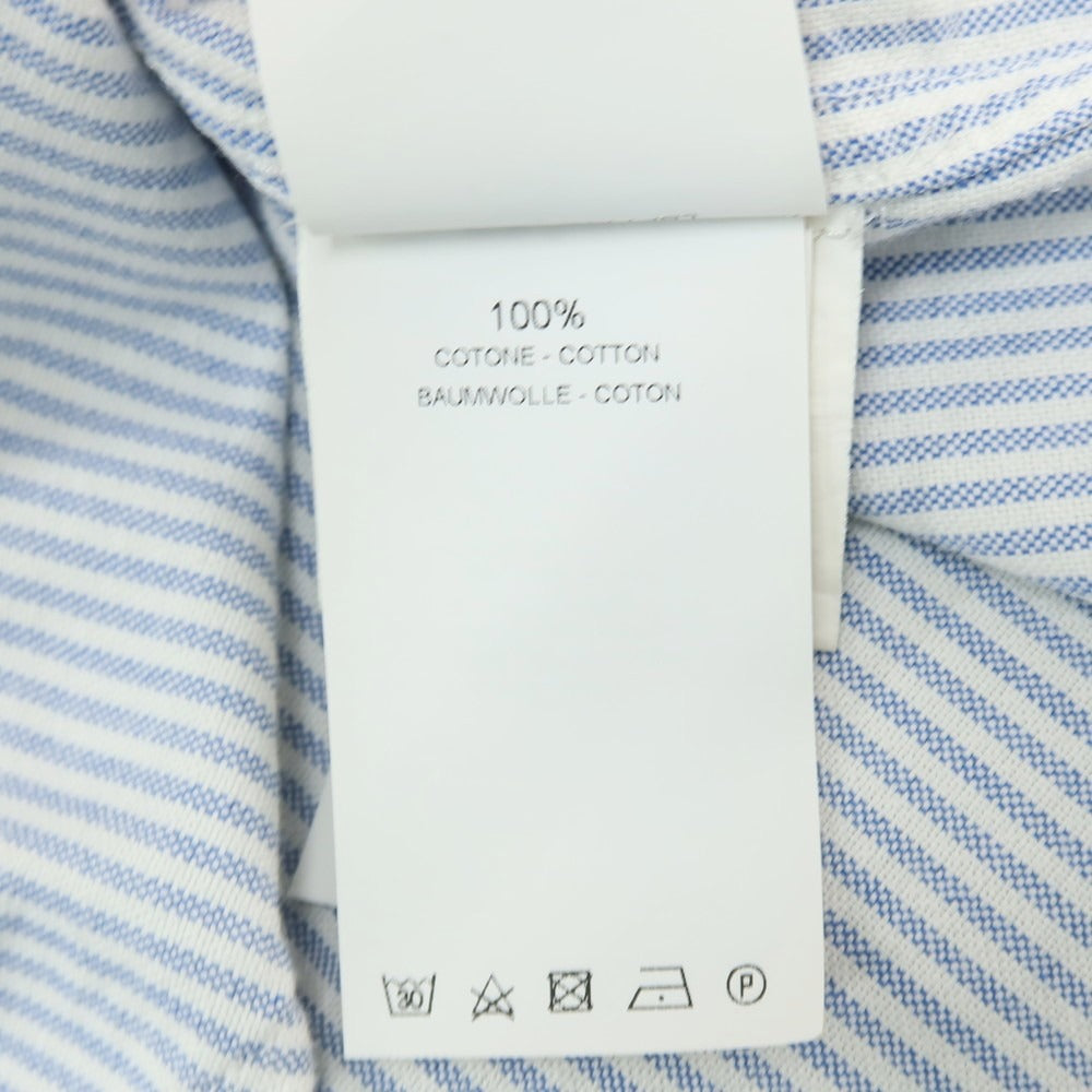 【中古】ピーティートリノ PT TORINO オックスフォード ストライプ ボタンダウンシャツ ライトブルーxホワイト【サイズ39】【 状態ランクB 】【 メンズ+A16 】