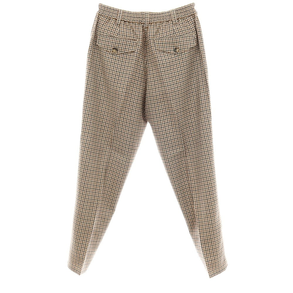 【中古】ピーティートリノ PT TORINO THE REBEL ウール ハウンドトゥース柄 イージースラックスパンツ ブラウン系【サイズ32】【 状態ランクC 】【 メンズ 】