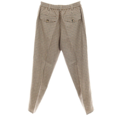 【中古】ピーティートリノ PT TORINO THE REBEL ウール ハウンドトゥース柄 イージースラックスパンツ ブラウン系【サイズ32】【 状態ランクC 】【 メンズ 】