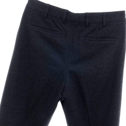 【中古】ピーティートリノ PT TORINO DELTA レーヨンナイロン チェック リブ カジュアルスラックスパンツ ネイビー【サイズ48】【 状態ランクB 】【 メンズ 】