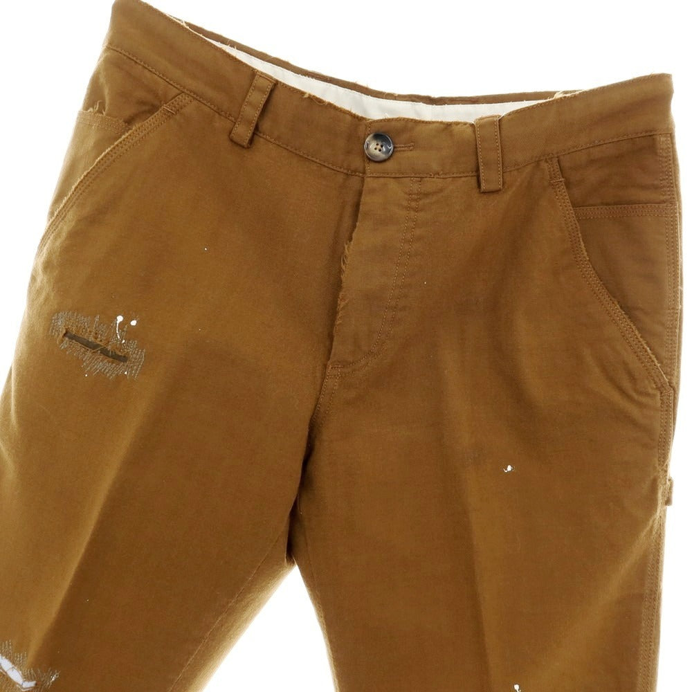 【中古】ピーティートリノ PT TORINO THE WORKER ウールモヘヤ リペア加工 ワークパンツ ブラウン【サイズ32】【 状態ランクB 】【 メンズ 】