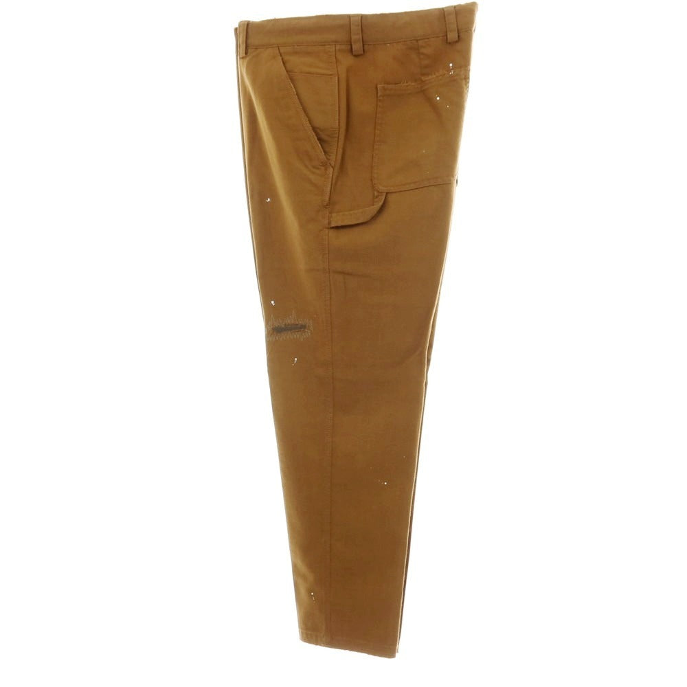 【中古】ピーティートリノ PT TORINO THE WORKER ウールモヘヤ リペア加工 ワークパンツ ブラウン【サイズ32】【 状態ランクB 】【 メンズ 】