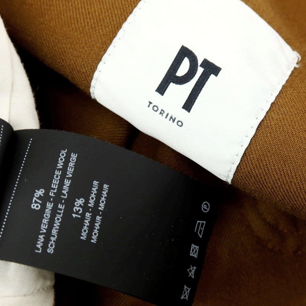 【中古】ピーティートリノ PT TORINO THE WORKER ウールモヘヤ リペア加工 ワークパンツ ブラウン【サイズ32】【 状態ランクB 】【 メンズ 】