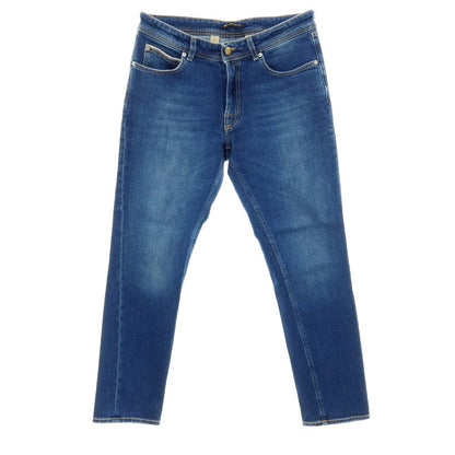 【中古】ブリリア1949 BRIGLIA 1949 DNM RIBOT ストレッチ コットン デニムパンツ ジーンズ ブルー【サイズ48】【 状態ランクC 】【 メンズ 】