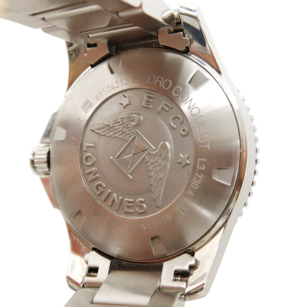 【中古】ロンジン LONGINES LN-L37304566 ステンレススチール クォーツ式 腕時計 シルバーxブラック【 状態ランクA 】【 メンズ 】