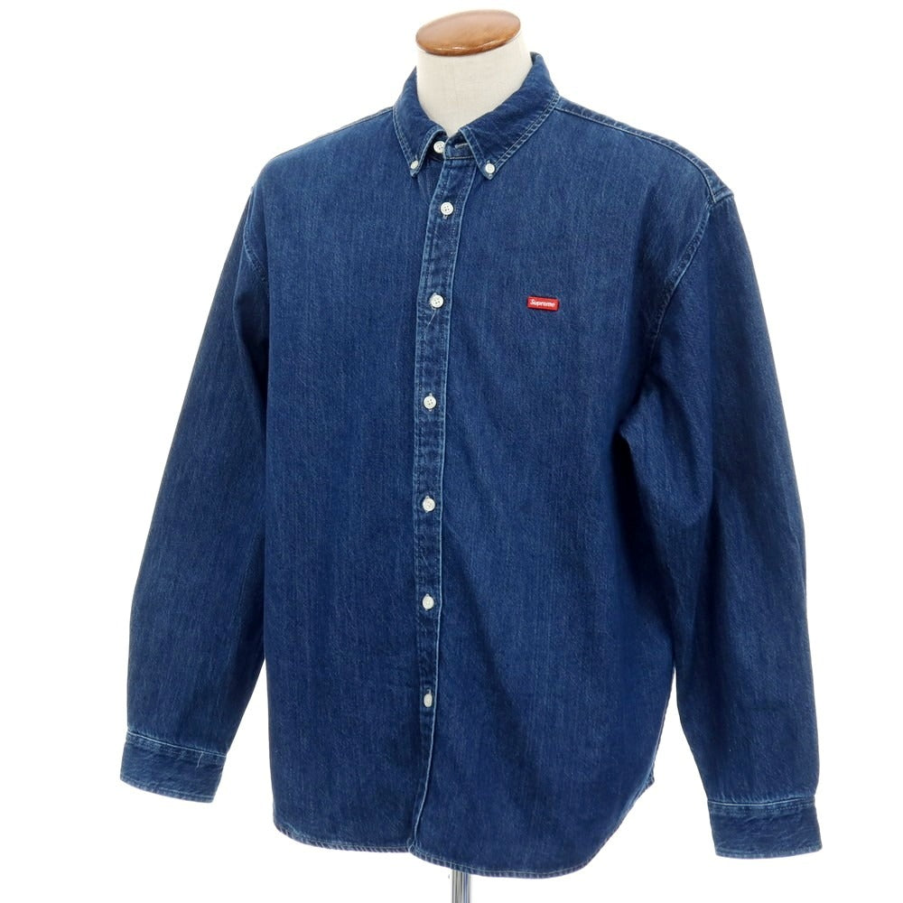 【中古】シュプリーム Supreme 2025年秋冬 Small Box Denim Shirt デニムシャツ ネイビー【サイズM】【 状態ランクB 】【 メンズ 】