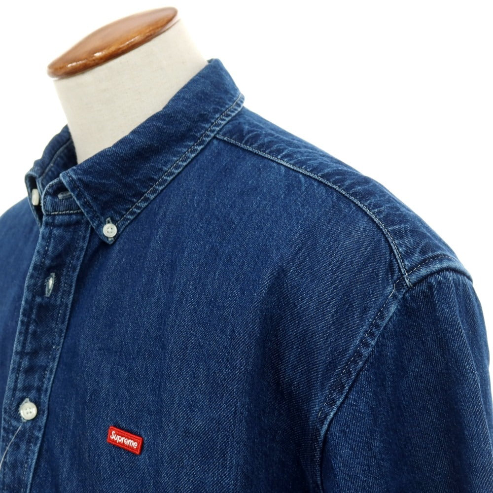 【中古】シュプリーム Supreme 2025年秋冬 Small Box Denim Shirt デニムシャツ ネイビー【サイズM】【 状態ランクB 】【 メンズ 】
