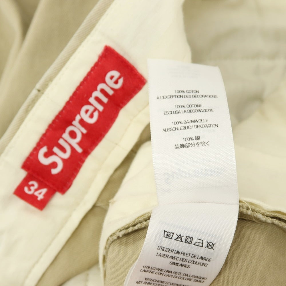 【中古】シュプリーム Supreme 2025年秋冬 Chino Pant コットン チノパンツ ベージュ【サイズ34】【 状態ランクC 】【 メンズ 】