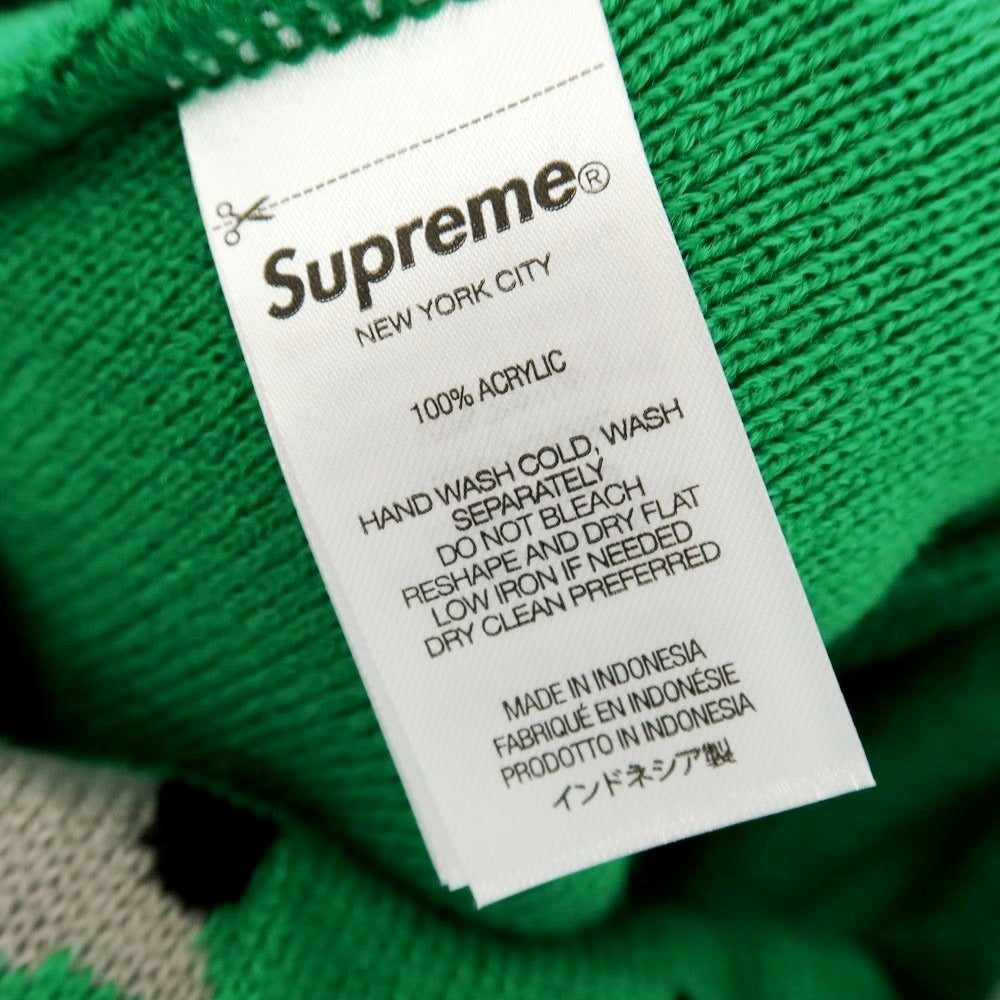 【中古】シュプリーム Supreme 2025年秋冬 Camo Big Logo Beanie ニットキャップ グリーンxグレー【 サイズ58cm（ONE SIZE） 】【 状態ランクA 】【 メンズ 】 [BPD]