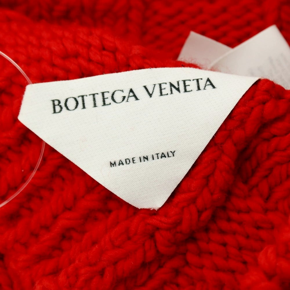 【中古】ボッテガヴェネタ BOTTEGAVENETA ウール ニットキャップ レッド【サイズM】【 状態ランクA 】【 ユニセックス 】