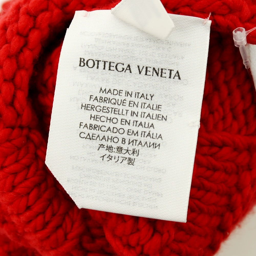 【中古】ボッテガヴェネタ BOTTEGAVENETA ウール ニットキャップ レッド【サイズM】【 状態ランクA 】【 ユニセックス 】