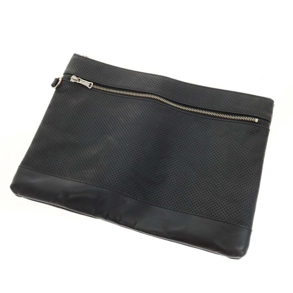 【中古】エルイーディーバイツ L.E.D.BITES レザー クラッチバッグ ブラック【 状態ランクC 】【 メンズ 】