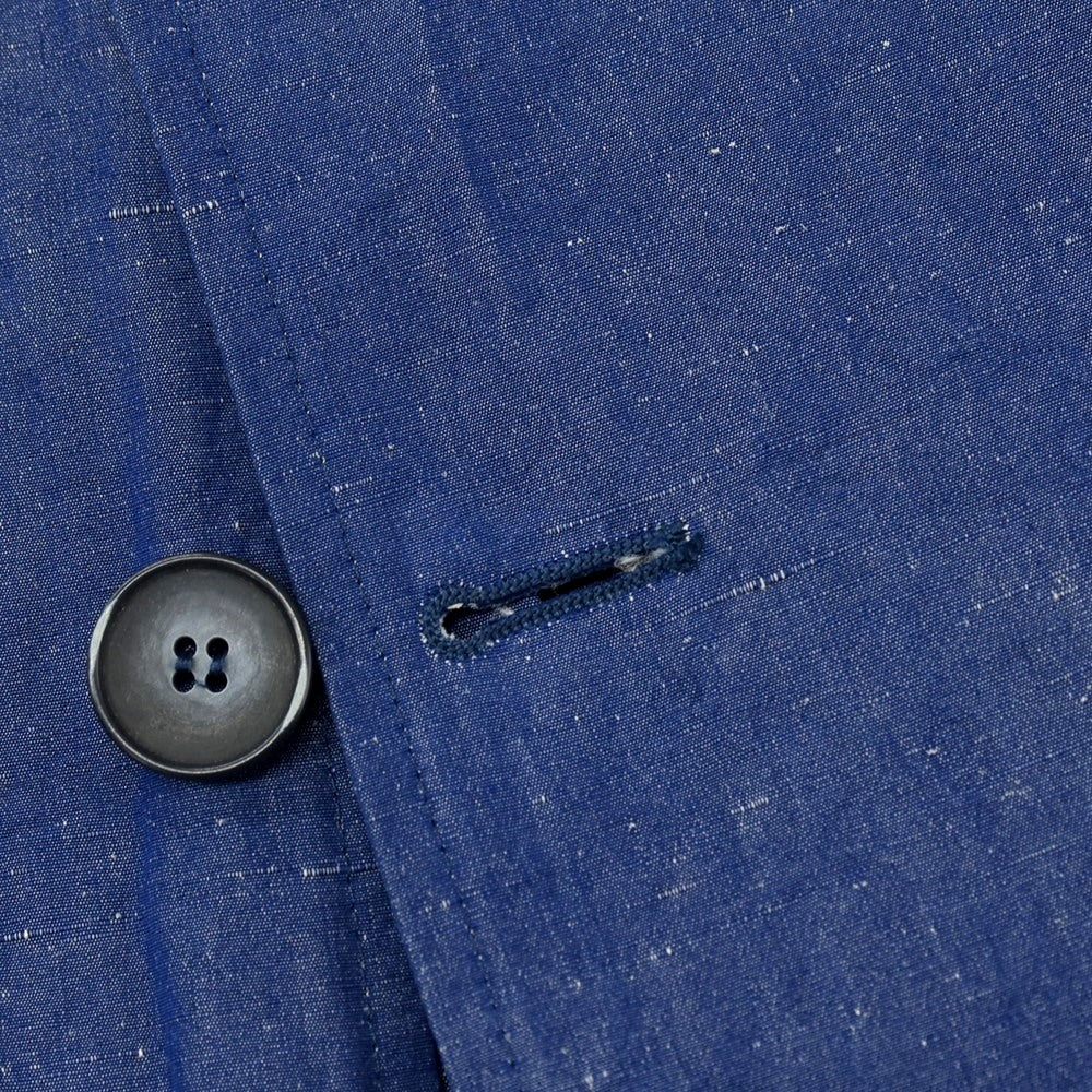 【中古】ジャンネット giannetto コットンリネンシルク チェスターフィールドコート ブルー【サイズ46】【 状態ランクB 】【 メンズ 】