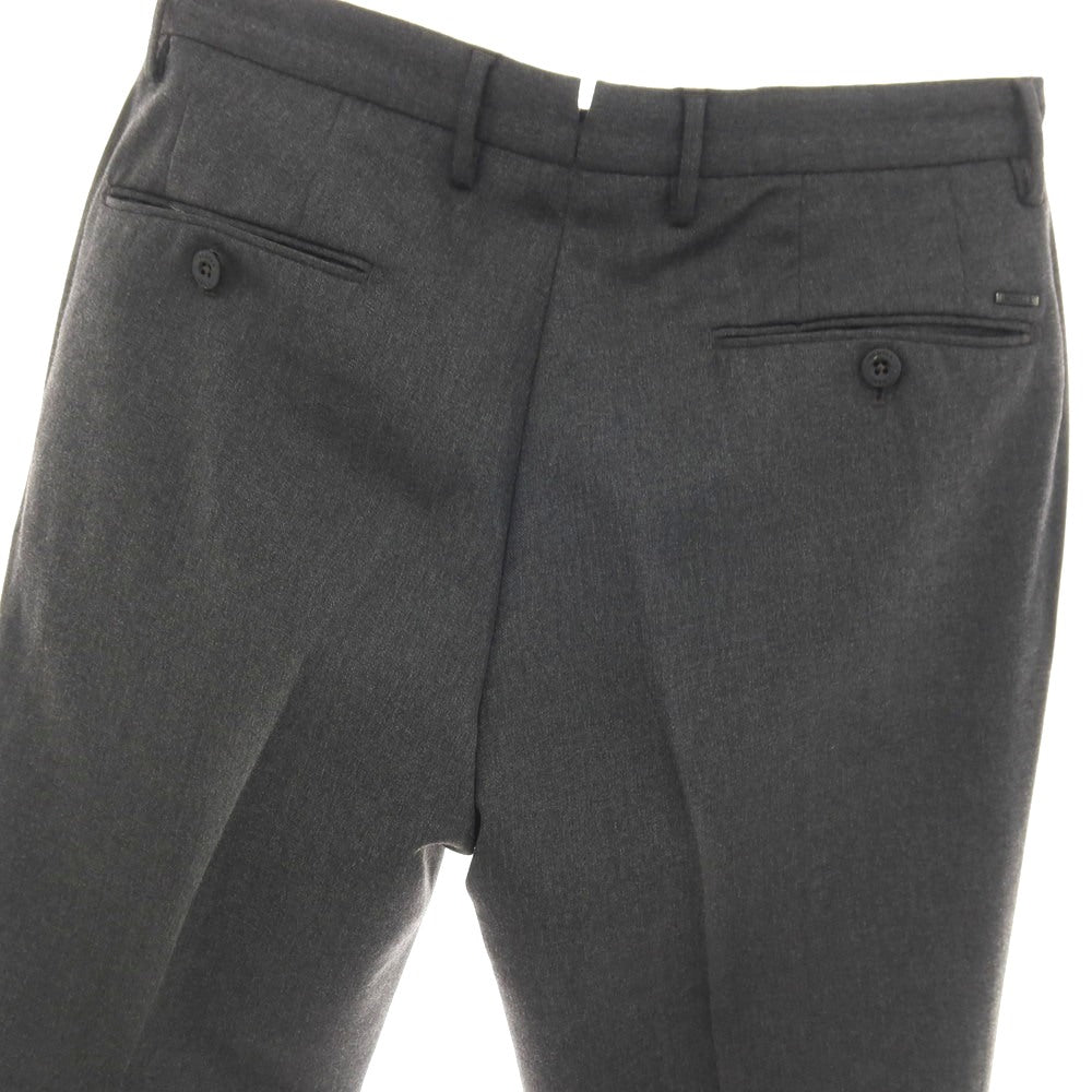 【中古】インコテックス INCOTEX ストレッチ ウールポリエステル ドレススラックスパンツ ダークグレー【サイズ46】【 状態ランクB 】【 メンズ 】
