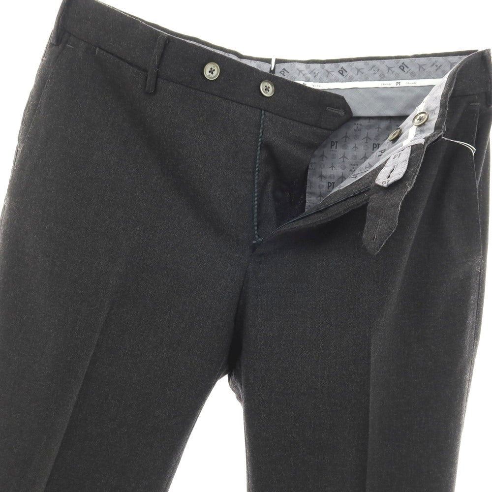 【中古】ピーティートリノ PT TORINO ストレッチ ウールポリエステル ドレススラックスパンツ チャコール【サイズ48】【 状態ランクB 】【 メンズ 】