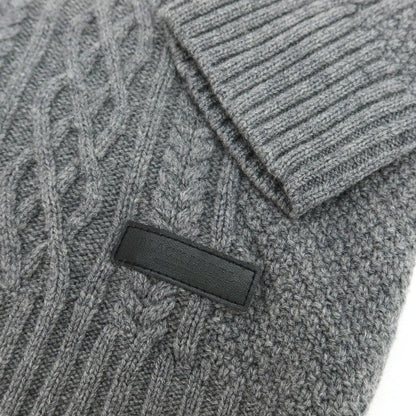 【中古】ブラックレーベル クレストブリッジ BLACK LABELCRESTBRIDGE ミドルゲージ ウールカシミヤ クルーネック プルオーバーニット ピンクxオフホワイト【サイズM】【 状態ランクB 】【 メンズ 】