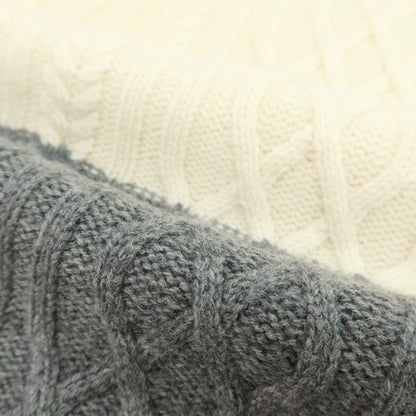 【中古】ブラックレーベル クレストブリッジ BLACK LABELCRESTBRIDGE ミドルゲージ ウールカシミヤ クルーネック プルオーバーニット ピンクxオフホワイト【サイズM】【 状態ランクB 】【 メンズ 】